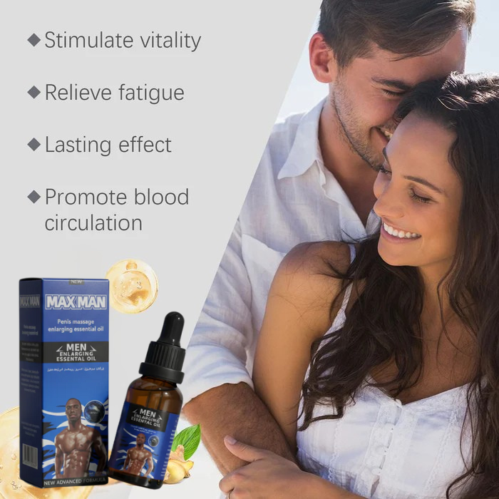 Max Man Enlarge Oil - 100% results for premature ejaculation, erectile dysfunction, weaker erection etc.