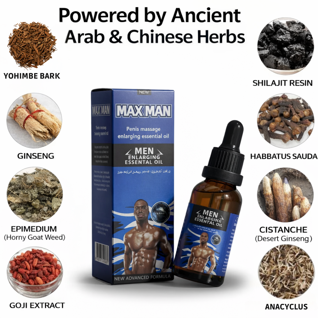 Max Man Enlarge Oil - 100% results for premature ejaculation, erectile dysfunction, weaker erection etc.
